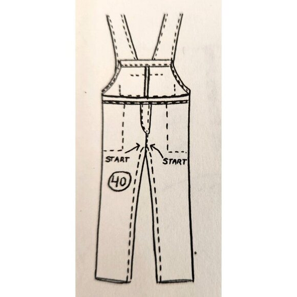 1993 Friends Patterns #603 Medium Adult Overalls Sewing Pattern Amish & Plain Cl - Picture 4 of 7